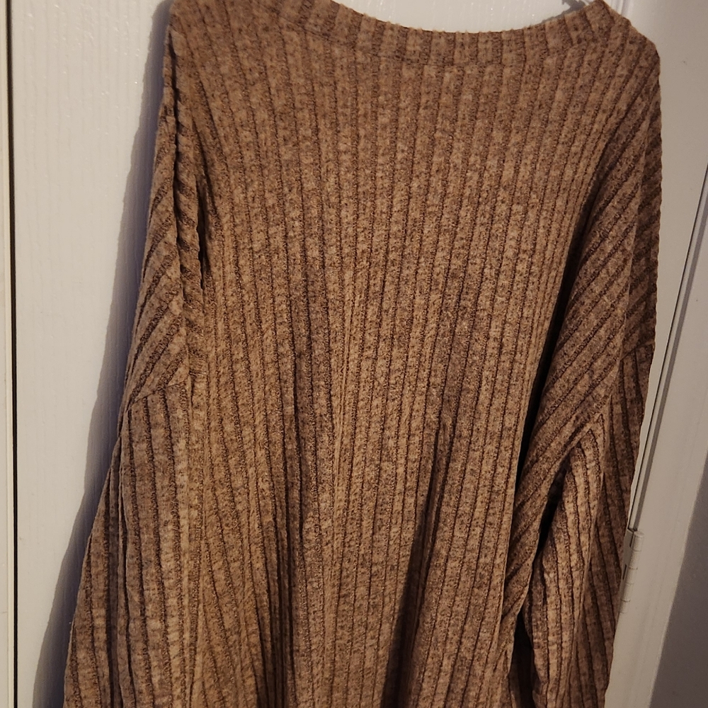 SHEIN Curve Cozy V-Neck Brown Sweater 🔥 - Picture 5 of 6